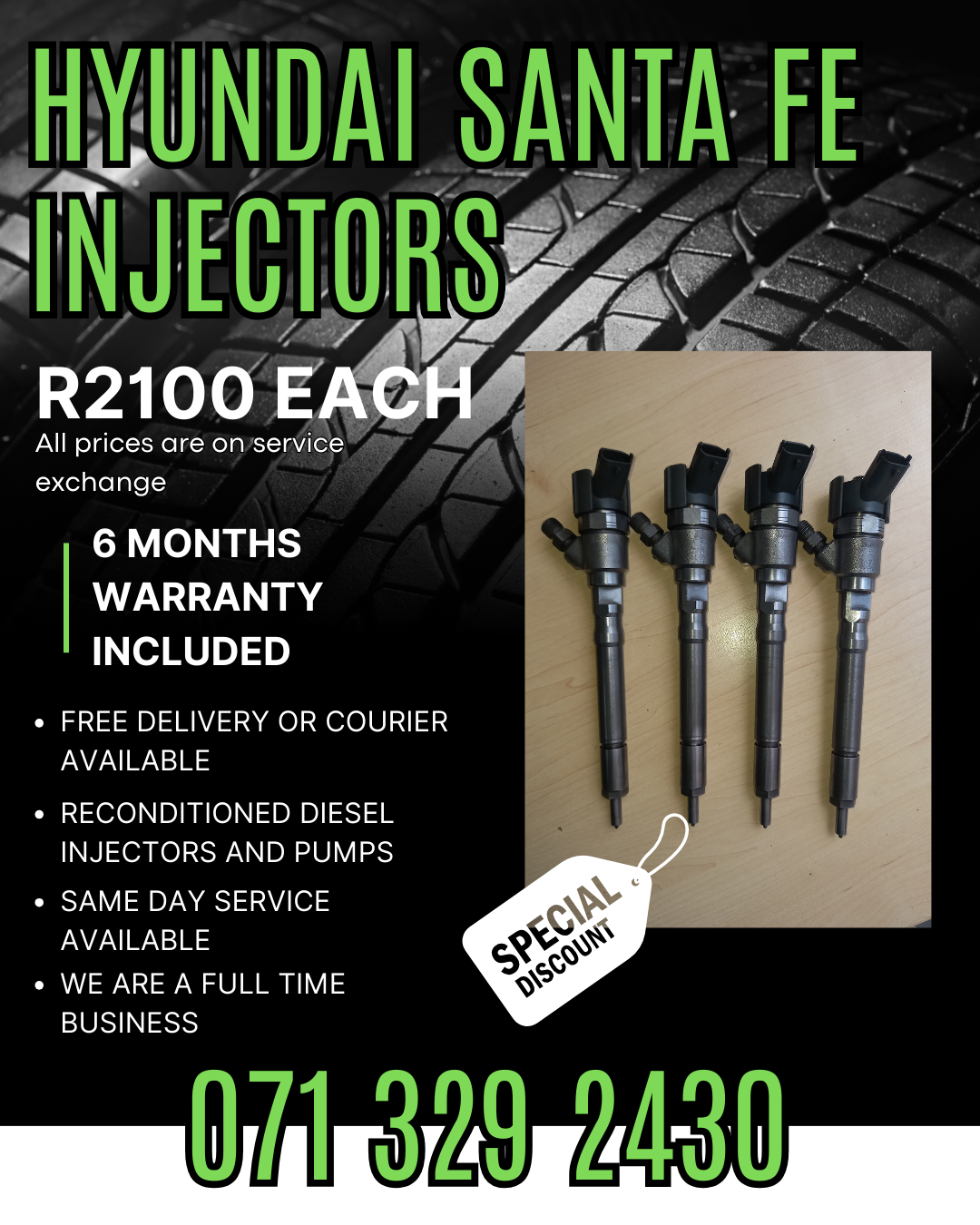 HYUNDAI SANTA FE 2.2 INJECTORS FOR SALE WITH WARRANTY - Private Seller HYUNDAI SANTA FE 2.2 INJECTORS FOR SALE WITH WARRANTY - Private Seller