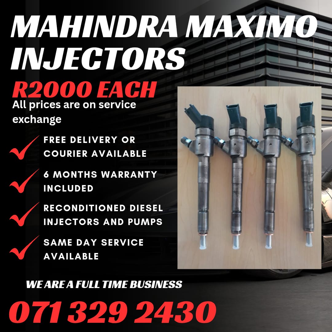 MAHINDRA MAXIMO INJECTORS FOR SALE WITH WARRANTY - Private Seller MAHINDRA MAXIMO INJECTORS FOR SALE WITH WARRANTY - Private Seller