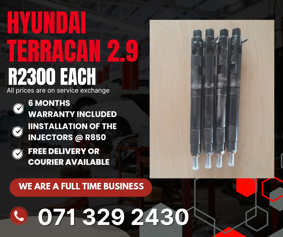 HYUNDAI TERRACAN 2.9 INJECTORS FOR SALE WITH WARRANTY - Private Seller HYUNDAI TERRACAN 2.9 INJECTORS FOR SALE WITH WARRANTY - Private Seller