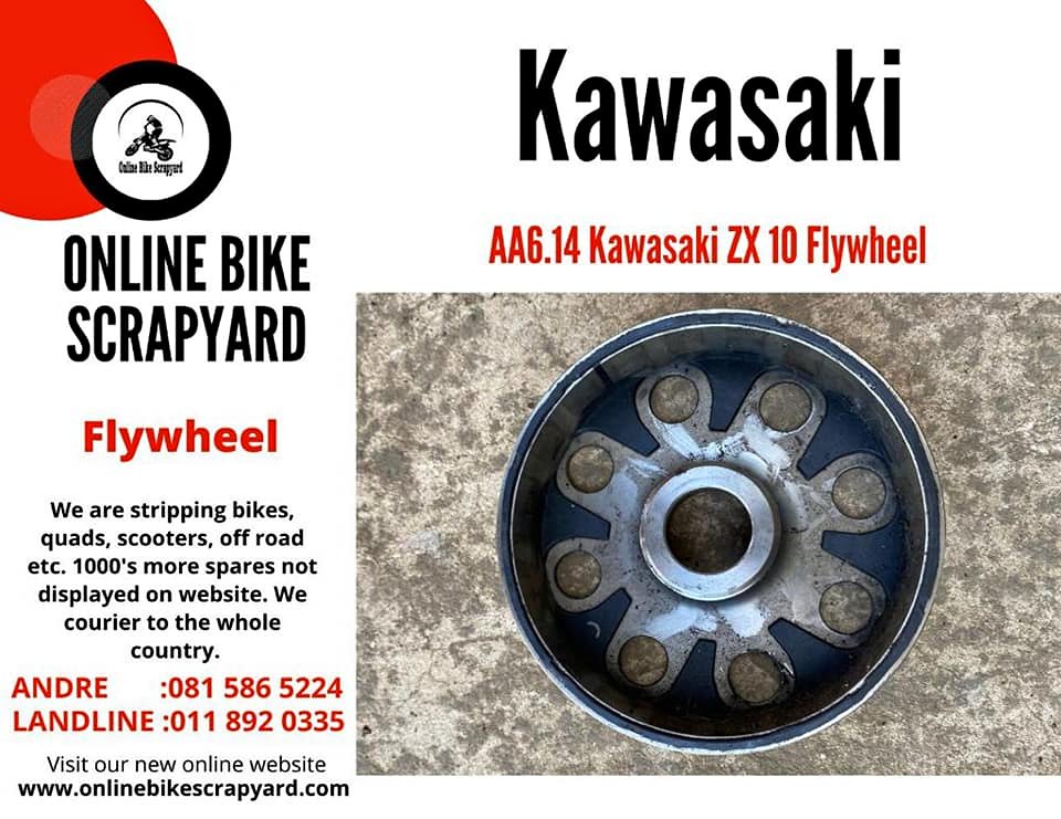 Kawasaki ZX 10 flywheel. Online bike Scrapyard new and secondhand spares and accessories and worksh - Private Seller Kawasaki ZX 10 flywheel. Online bike Scrapyard new and secondhand spares and accessories and worksh - Private Seller