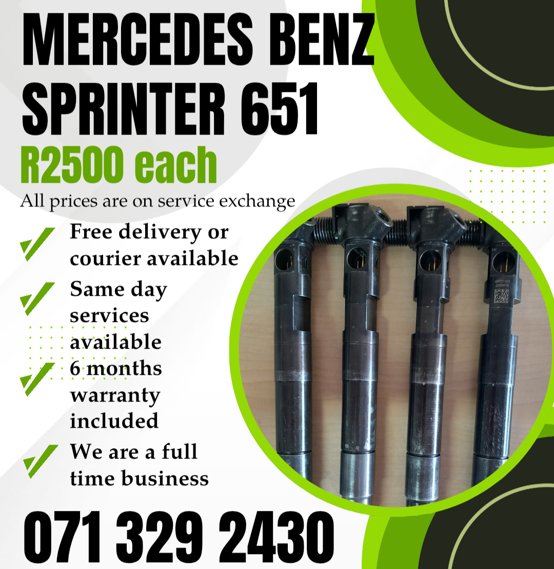 MERCEDES BENZ SPRINTER 651 INJECTORS FOR SALE WITH WARRANTY ON