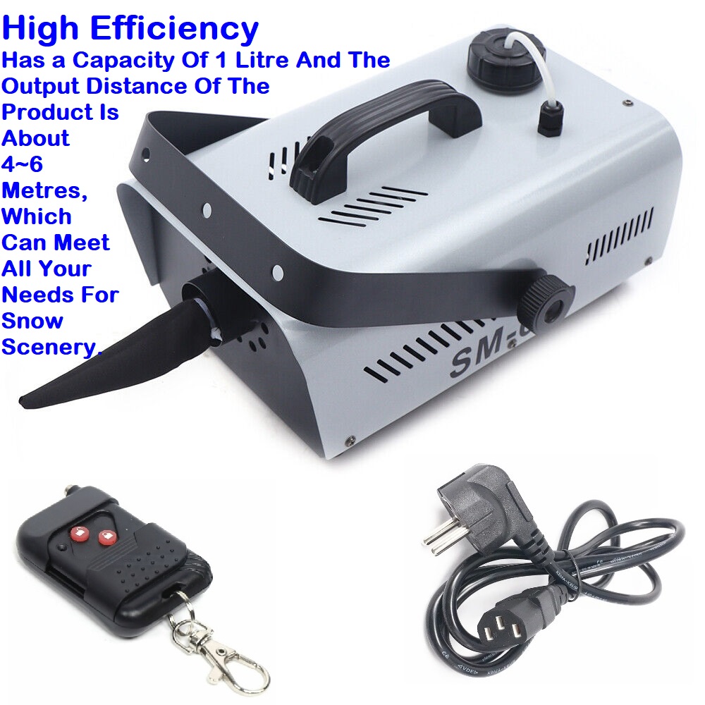 Stunning Snow Making Machine, Wireless Remote Control Snowflake Maker 220V. NEW