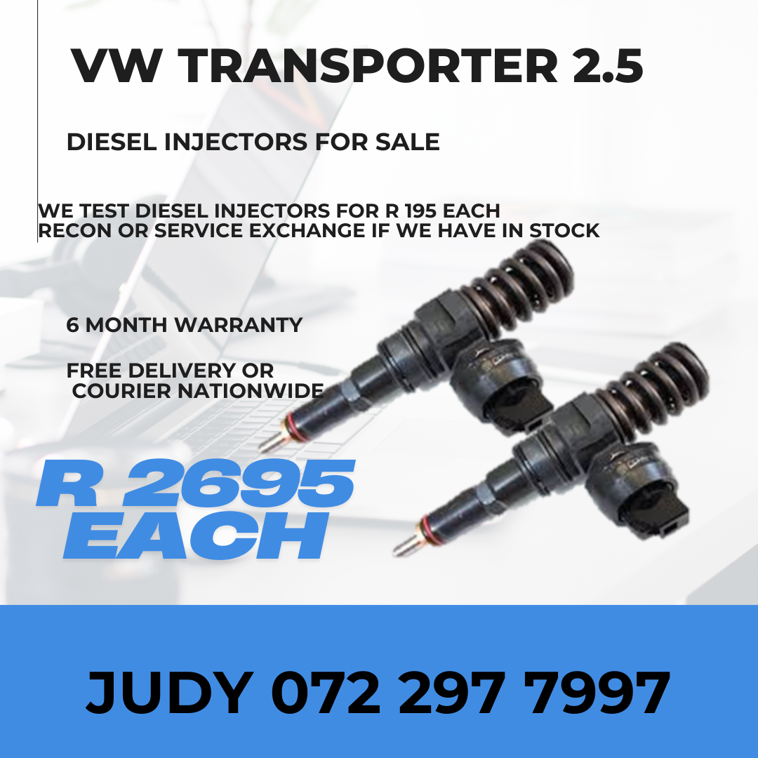 VW Transporter 2.5 Diesel Injectors for sale on service exchange or to recon - Private Seller