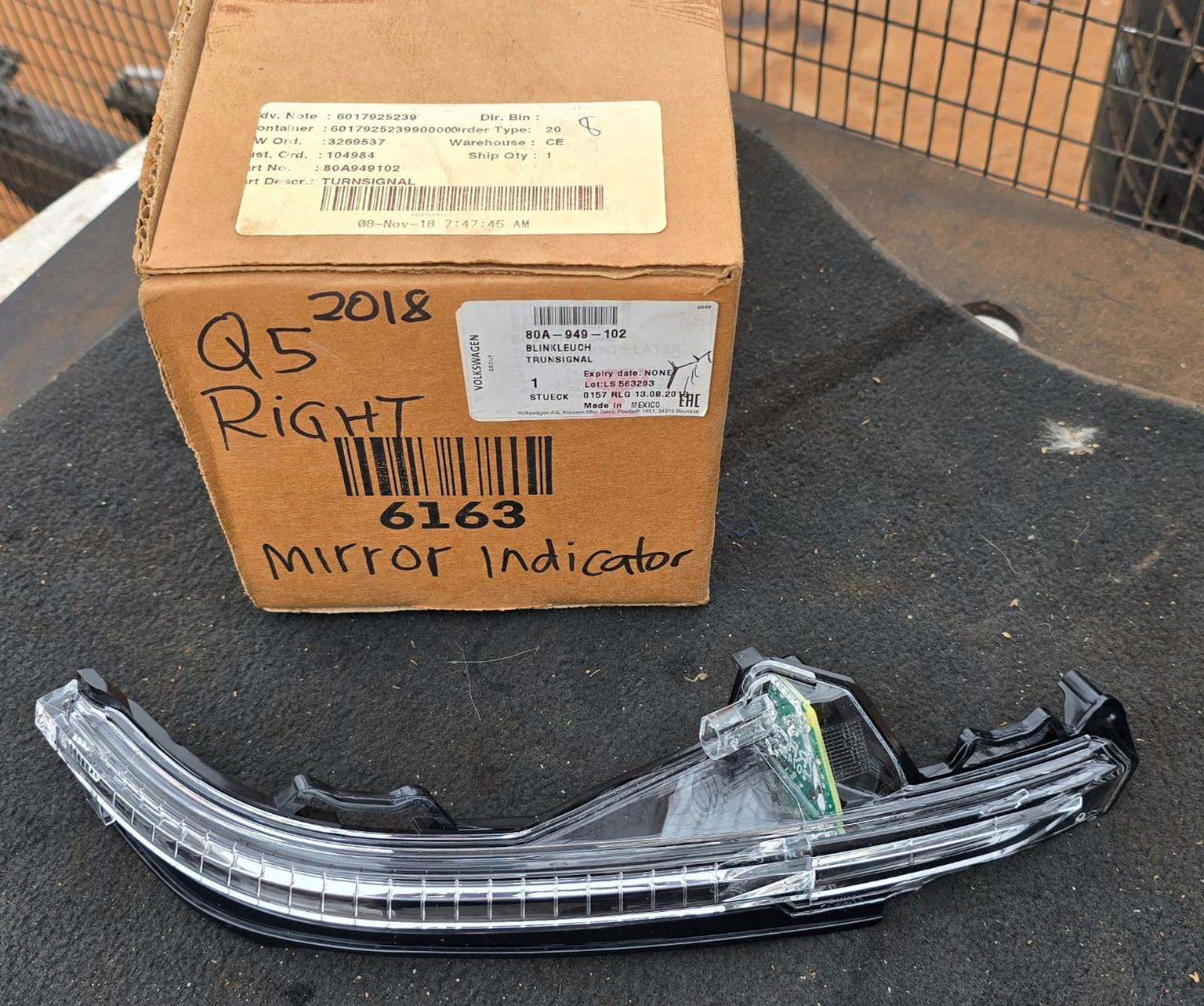 New stock arrivals Audi q5 18- Right mirror indicator - Private Seller New stock arrivals Audi q5 18- Right mirror indicator - Private Seller