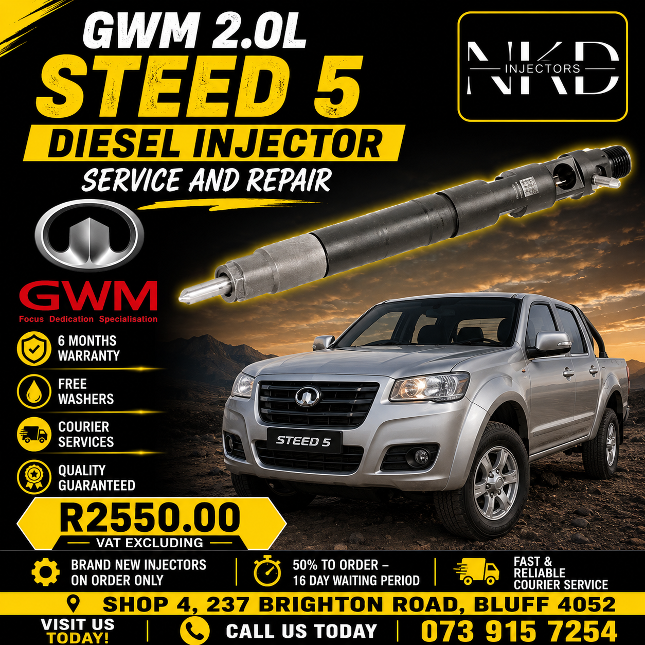 Repair_GWM_2.0L_STEED_5_Injectors - Private Seller Repair_GWM_2.0L_STEED_5_Injectors - Private Seller