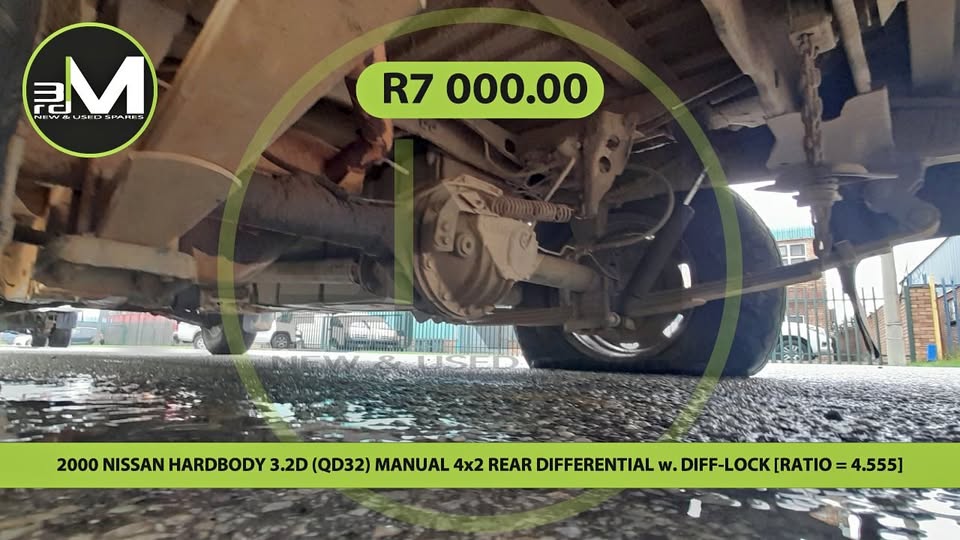 2000 NISSAN HARDBODY 3.2D (QD32) MANUAL 4×2 REAR DIFFERENTIAL w. DIFF-LOCK [RATIO = 4.555]