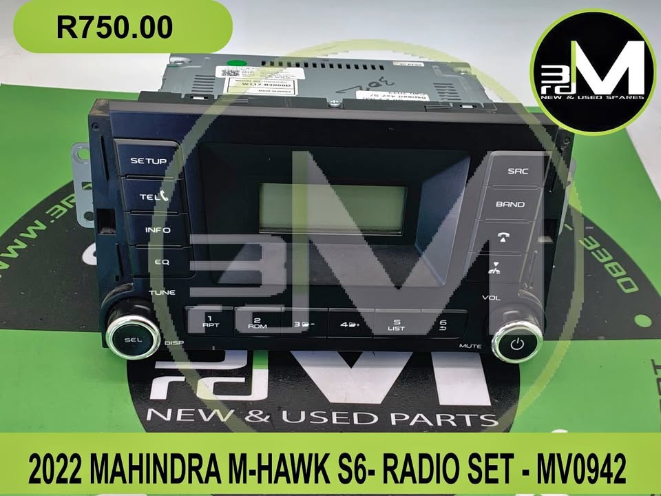 RADIO SET- MAHINDRA M-HAWK S6 - Private Seller RADIO SET- MAHINDRA M-HAWK S6 - Private Seller
