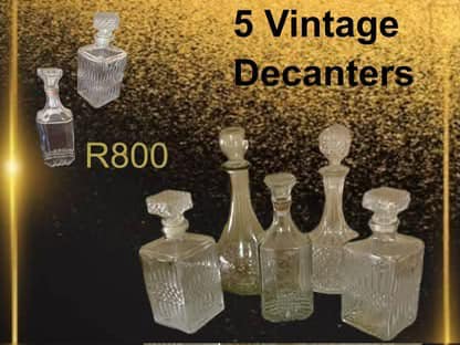 vintage whiskey/sherry decanters vintage whiskey/sherry decanters