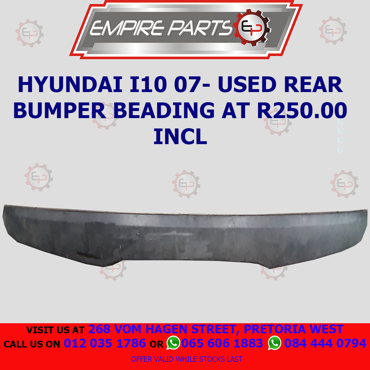 HYUNDAI I10 07- USED REAR BUMPER BEADING