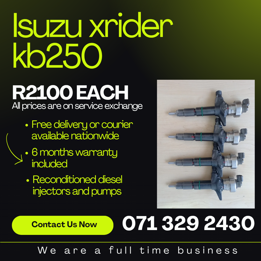 ISUZU XRIDER KB250 INJECTORS FOR SALE WITH WARRANTY INCLUDED - Private Seller ISUZU XRIDER KB250 INJECTORS FOR SALE WITH WARRANTY INCLUDED - Private Seller