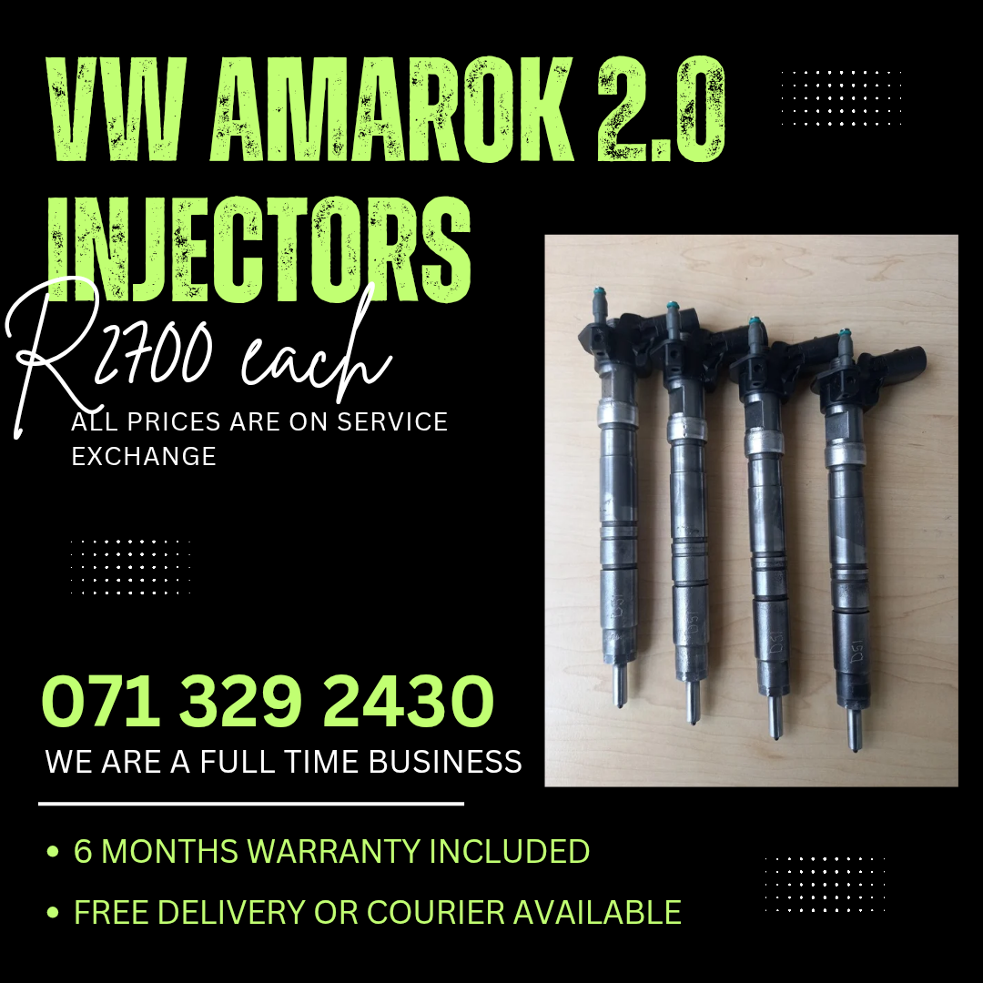 VW AMAROK 2.0 DIESEL INJECTORS FOR SALE WITH WARRANTY - Private Seller VW AMAROK 2.0 DIESEL INJECTORS FOR SALE WITH WARRANTY - Private Seller