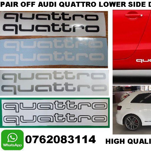 Audi Quattro lower side stickers decals / badges - Private Seller Audi Quattro lower side stickers decals / badges - Private Seller