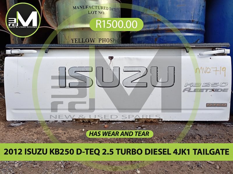 2012 ISUZU KB250 D TEQ 2.5 TURBO DIESEL 4JK1 TAILGATE MV0719