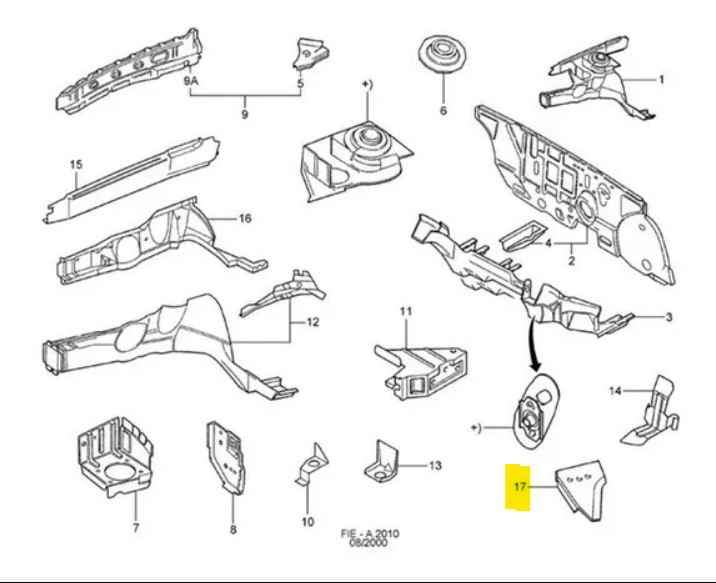FORD FIESTA BATTERY RETAINER CLAMP - OEM 1996-2006 - Private Seller