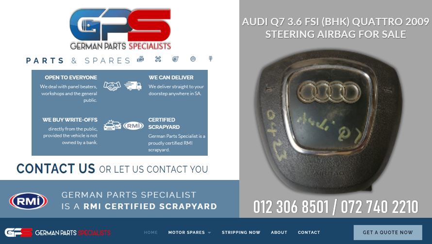 Audi Q7 3.6 FSI (BHK) Quattro 2009 Steering Airbag for sale - Private Seller Audi Q7 3.6 FSI (BHK) Quattro 2009 Steering Airbag for sale - Private Seller
