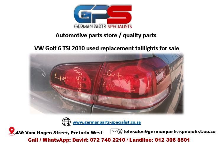 VW Golf 6 TSI 2010 used replacement taillights for sale - Private Seller VW Golf 6 TSI 2010 used replacement taillights for sale - Private Seller