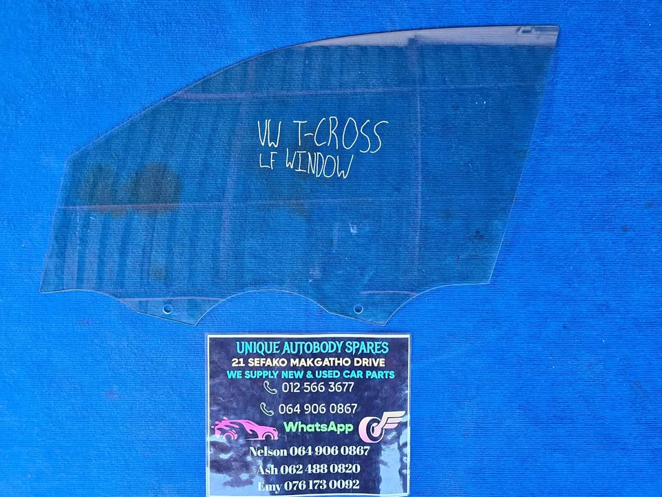VW T-Cross Left Front Door Window Glass