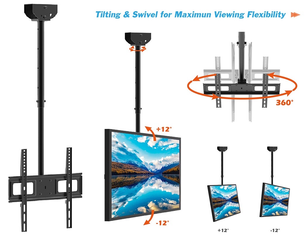 TV Ceiling Wall Mount Bracket, Full Motion Cantilever Bracket 26-55 inches. NEW