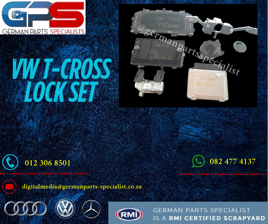 VW T-Cross Lock Set For Sale. - Private Seller VW T-Cross Lock Set For Sale. - Private Seller