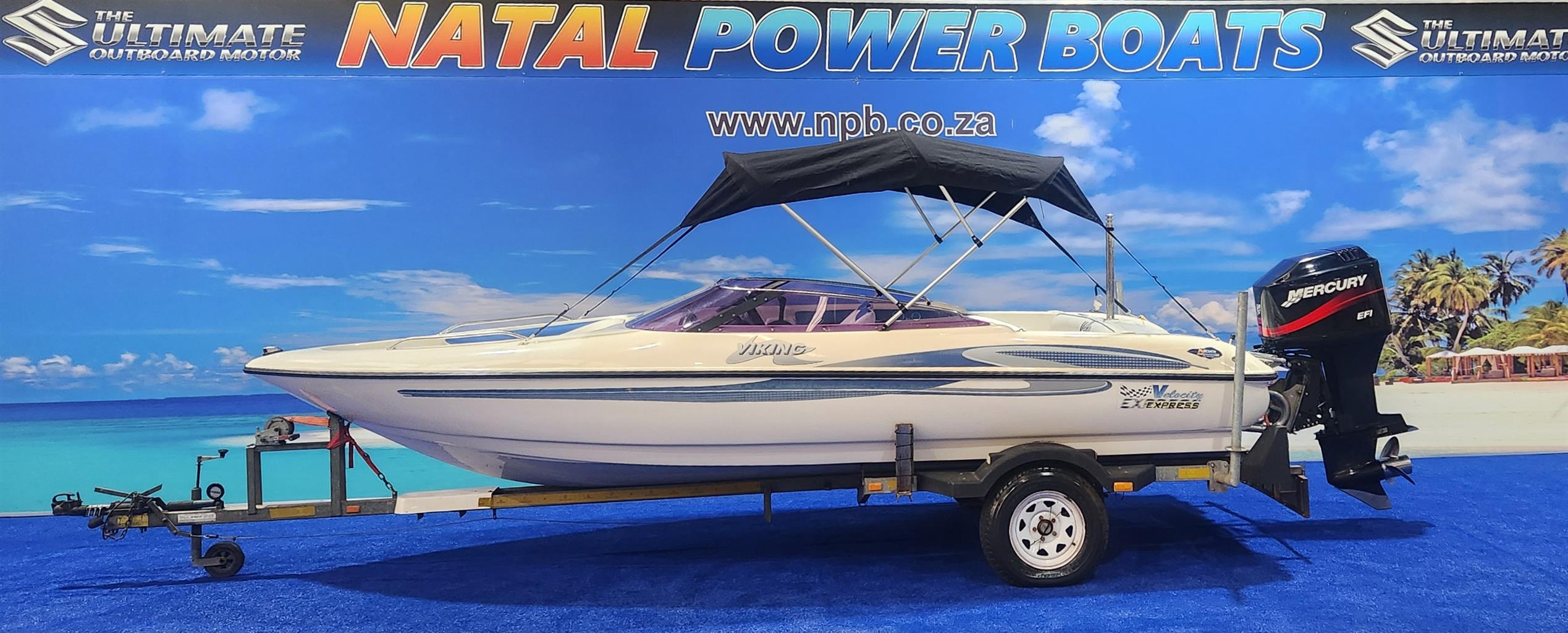 VIKING VELOCITY 18 FT ON TRAILER 200 HP MERCURY EFI