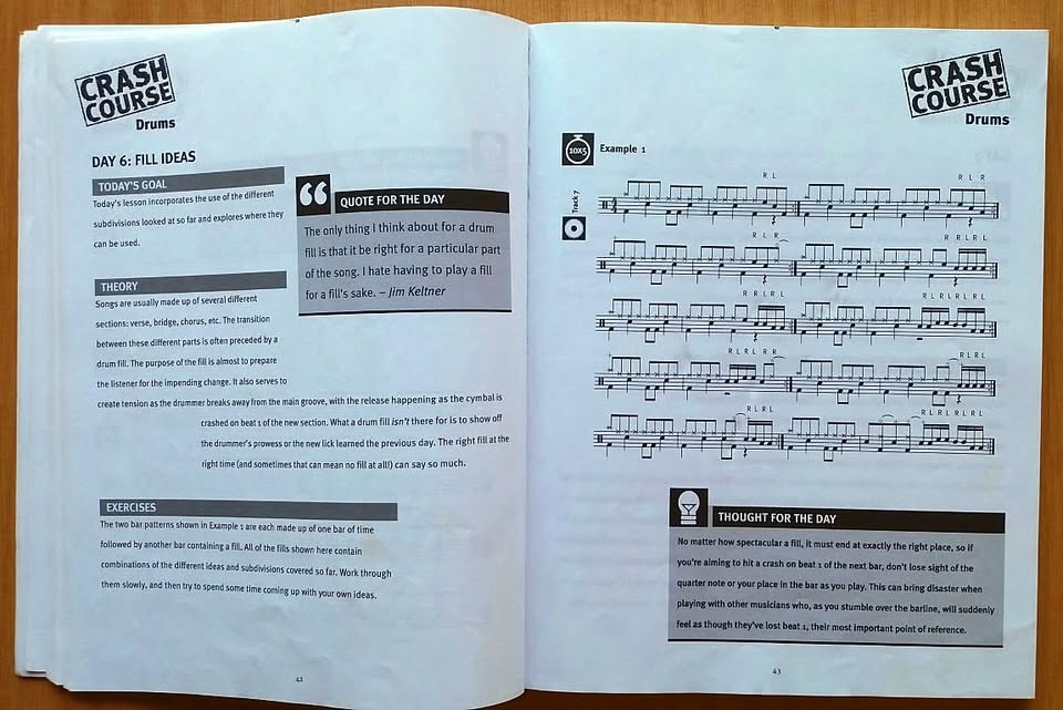 Crash Course Drums. NO CD.