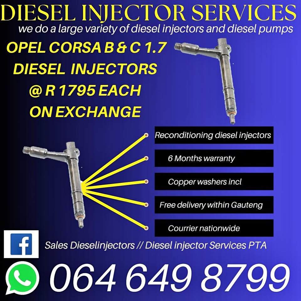 Opel Corsa 1.7 Diesel Injectors - Private Seller Opel Corsa 1.7 Diesel Injectors - Private Seller