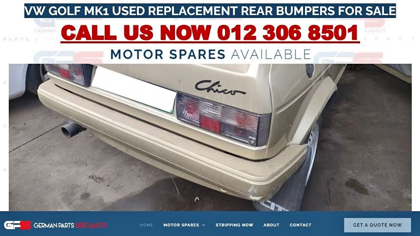 VW GOLF MK1 USED REPLACEMENT REAR BUMPERS FOR SALE - Private Seller VW GOLF MK1 USED REPLACEMENT REAR BUMPERS FOR SALE - Private Seller