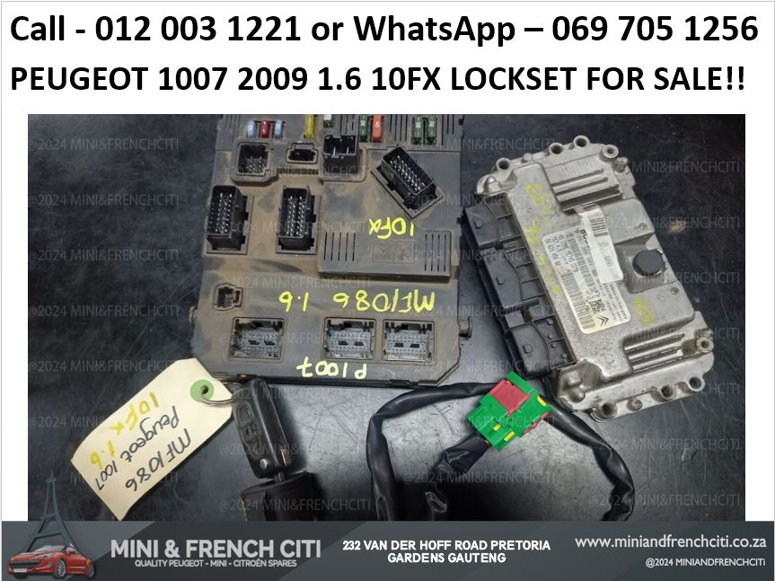 Peugeot 1007 2009 1.6 10FX Lockset For Sale – Auto Electrical Replacement!! - Private Seller Peugeot 1007 2009 1.6 10FX Lockset For Sale – Auto Electrical Replacement!! - Private Seller