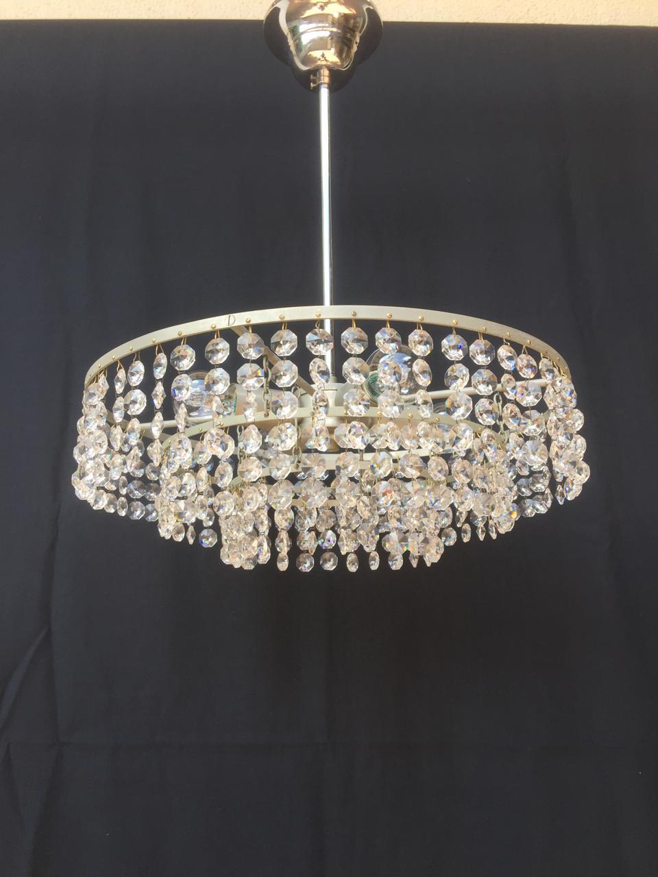 Vintage Big Vienna Austrian Real Swarovski Crystal Chandelier Light Vintage Big Vienna Austrian Real Swarovski Crystal Chandelier Light