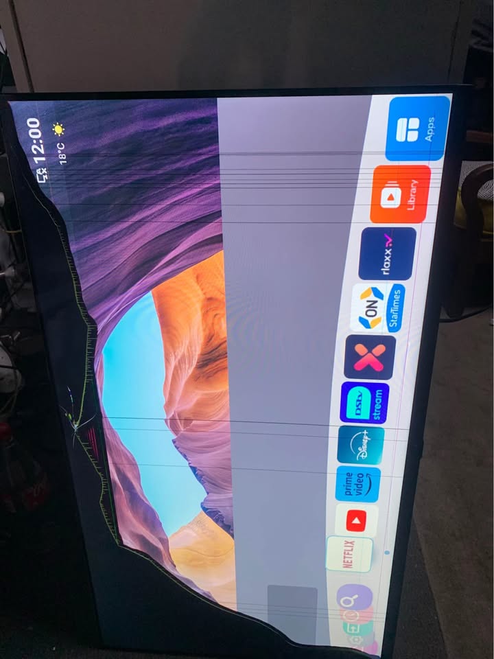 Dixon 42 inch smart tv got ink on screen inside