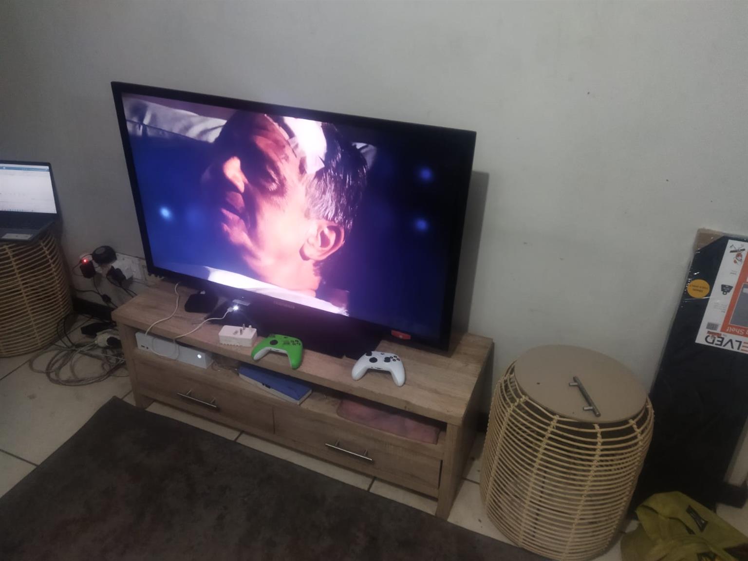 TV with TV stand for sale
