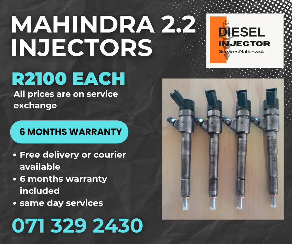 MAHINDRA 2.2 DIESEL INJECTORS FOR SALE WITH WARRANTY - Private Seller MAHINDRA 2.2 DIESEL INJECTORS FOR SALE WITH WARRANTY - Private Seller