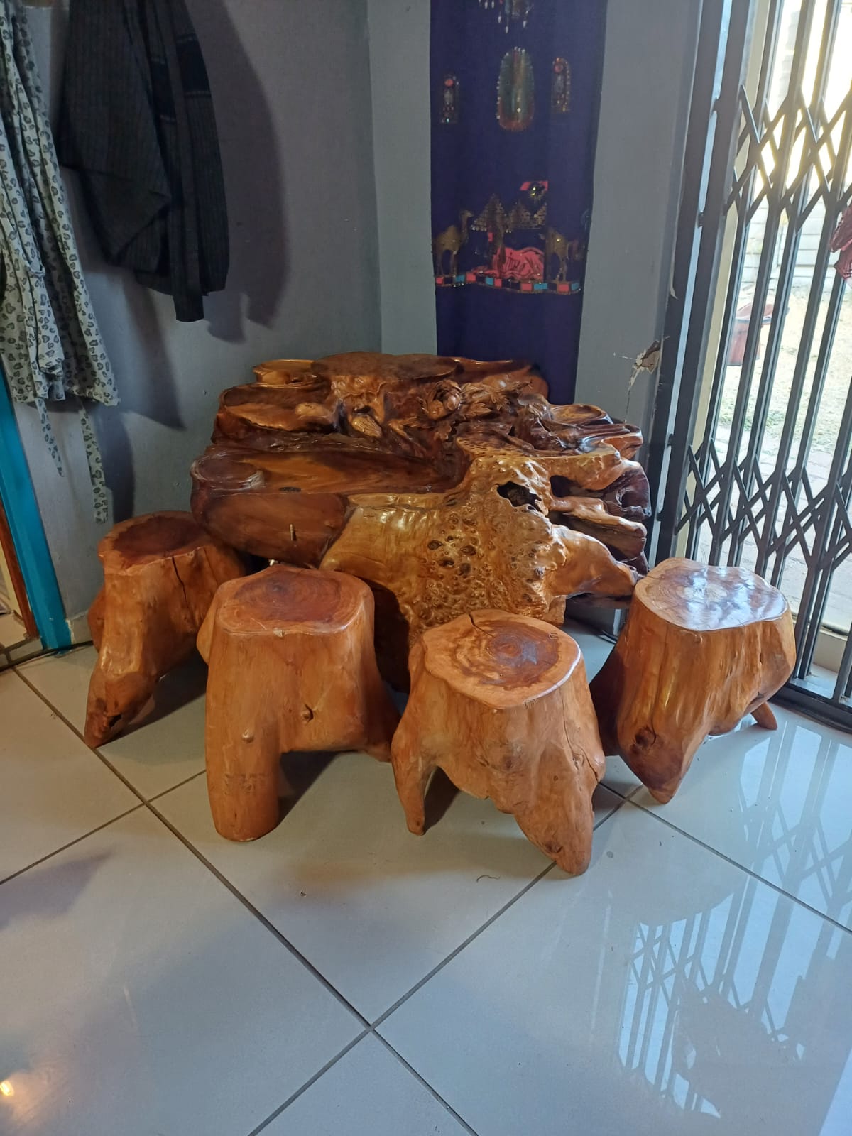 Chinese Oakwood table set Chinese Oakwood table set