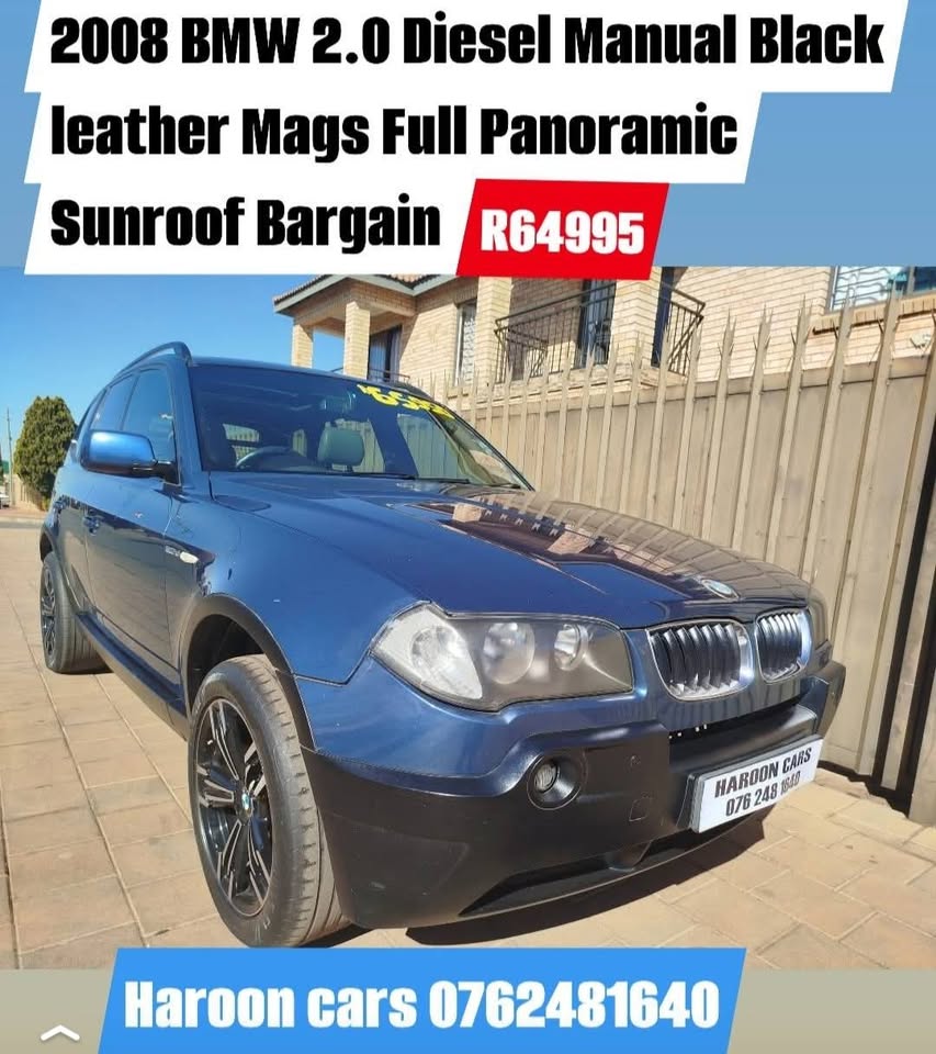 2008 BMW x3 2.0D manual leather Mags panoramic sunroof