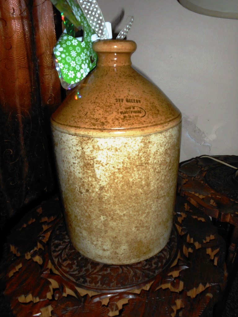 Antique Stoneware Crock One Gallon Jar Jug Pottery Antique Stoneware Crock One Gallon