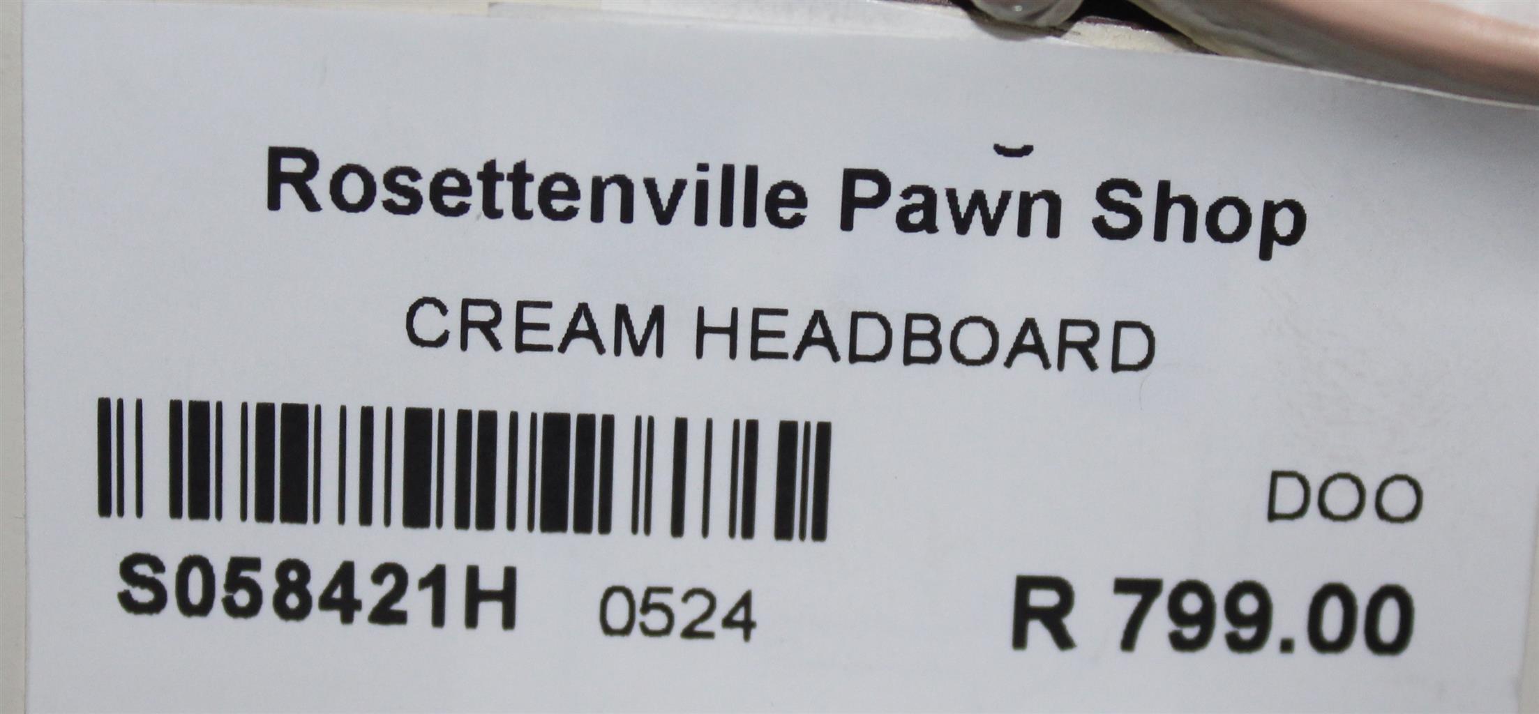 CREAM HEADBOARD S058421H Junk Mail