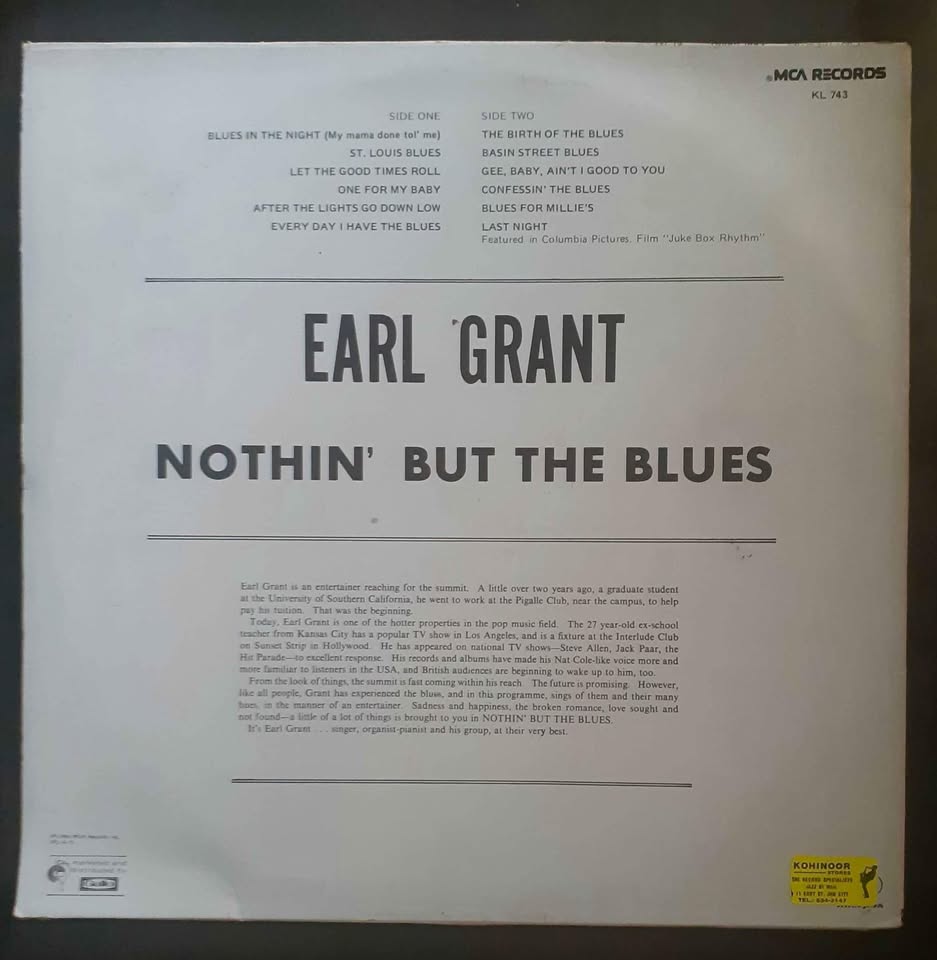 Earl Grant - Nothing But The Blues LP Record