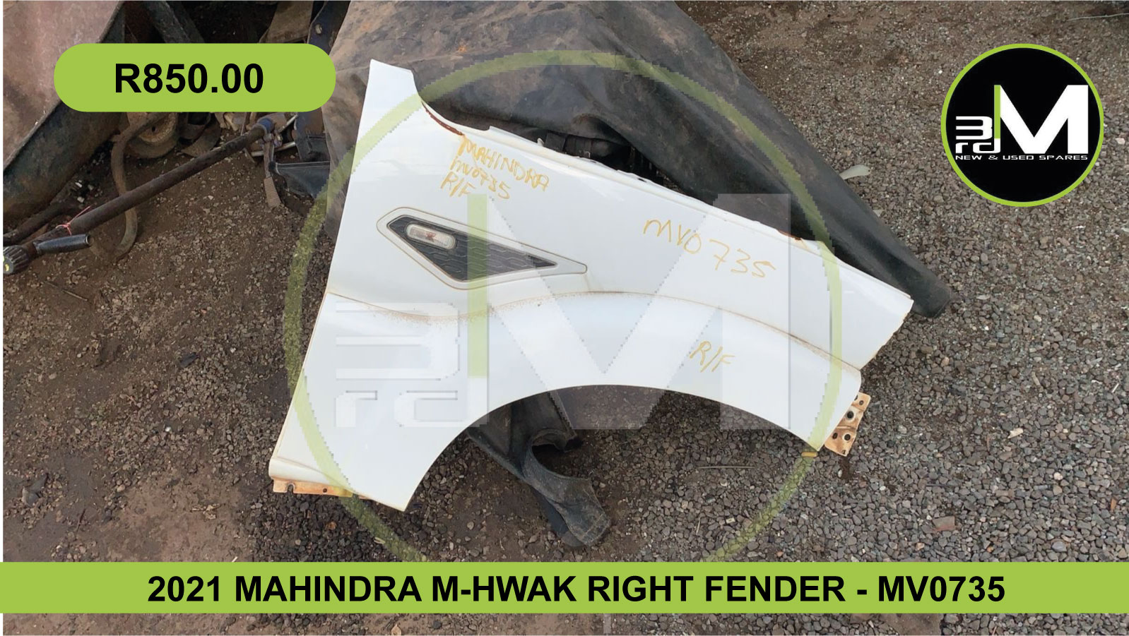 2021 MAHINDRA M-HAWK RIGHT FENDER - MV0735 - Private Seller 2021 MAHINDRA M-HAWK RIGHT FENDER - MV0735 - Private Seller