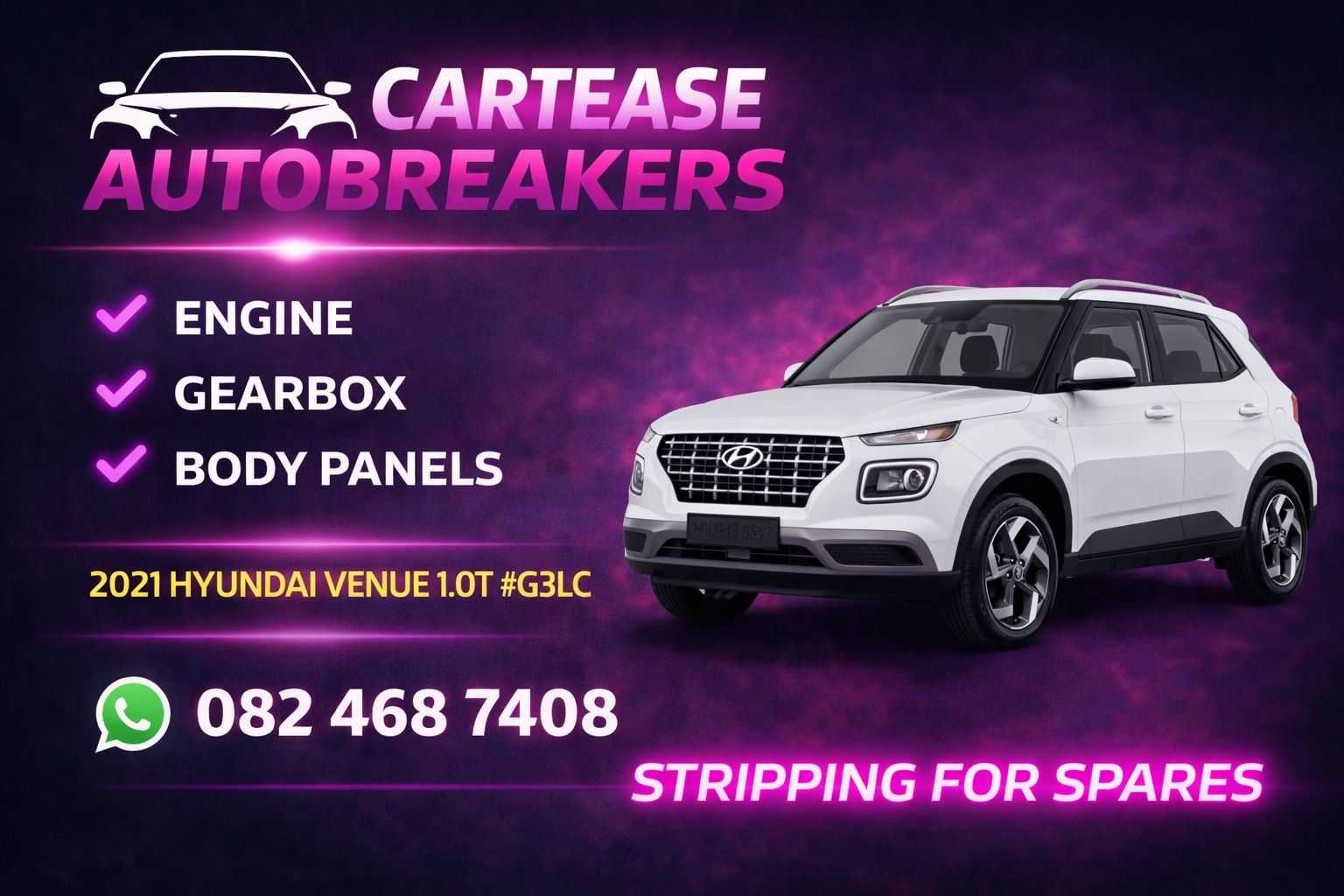 2021 Hyundai Venue 1.0T #G3LC Stripping For Spares!!! - Private Seller 2021 Hyundai Venue 1.0T #G3LC Stripping For Spares!!! - Private Seller