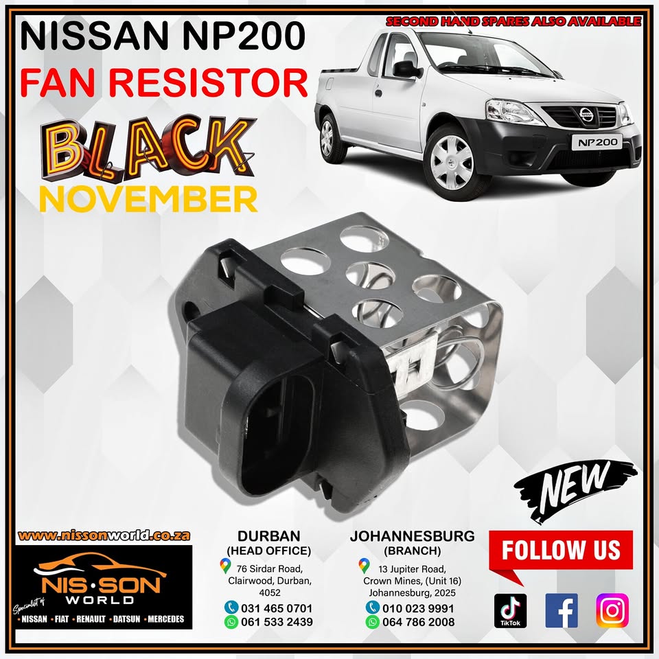 NISSAN NP200 FAN RESISTOR - Private Seller NISSAN NP200 FAN RESISTOR - Private Seller