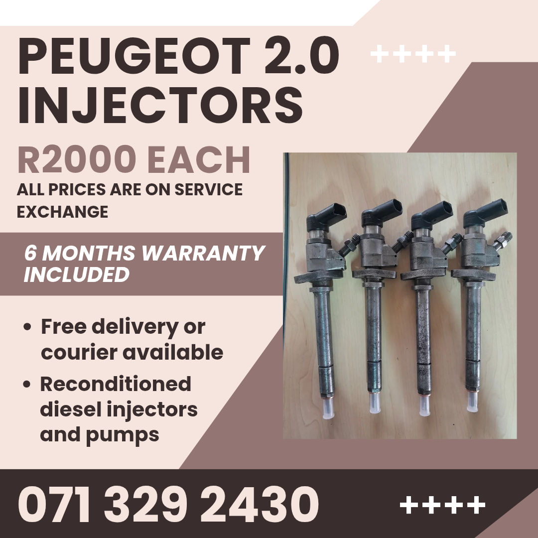 PEUGEOT 2.0 INJECTORS FOR SALE WITH WARRANTY INCLUDED - Private Seller PEUGEOT 2.0 INJECTORS FOR SALE WITH WARRANTY INCLUDED - Private Seller