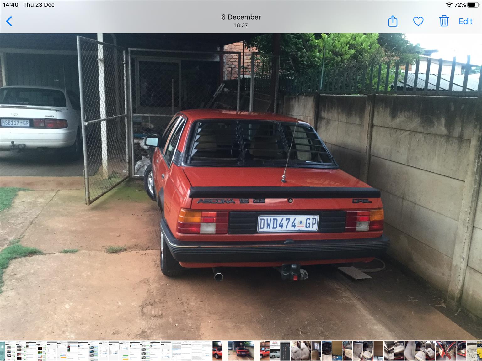 Opel Ascona gls 1600 for sale 