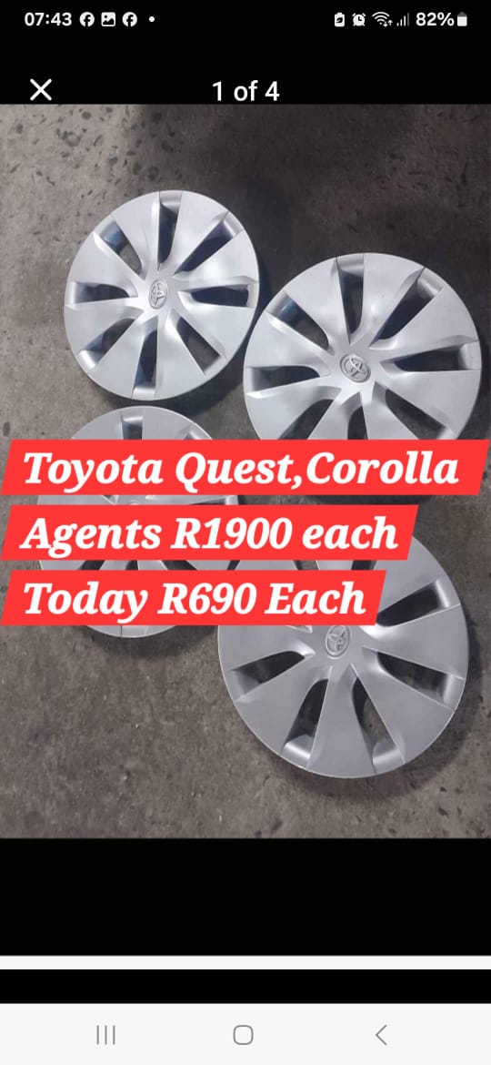 Toyota Quest rims plus hubcaps - Private Seller Toyota Quest rims plus hubcaps - Private Seller