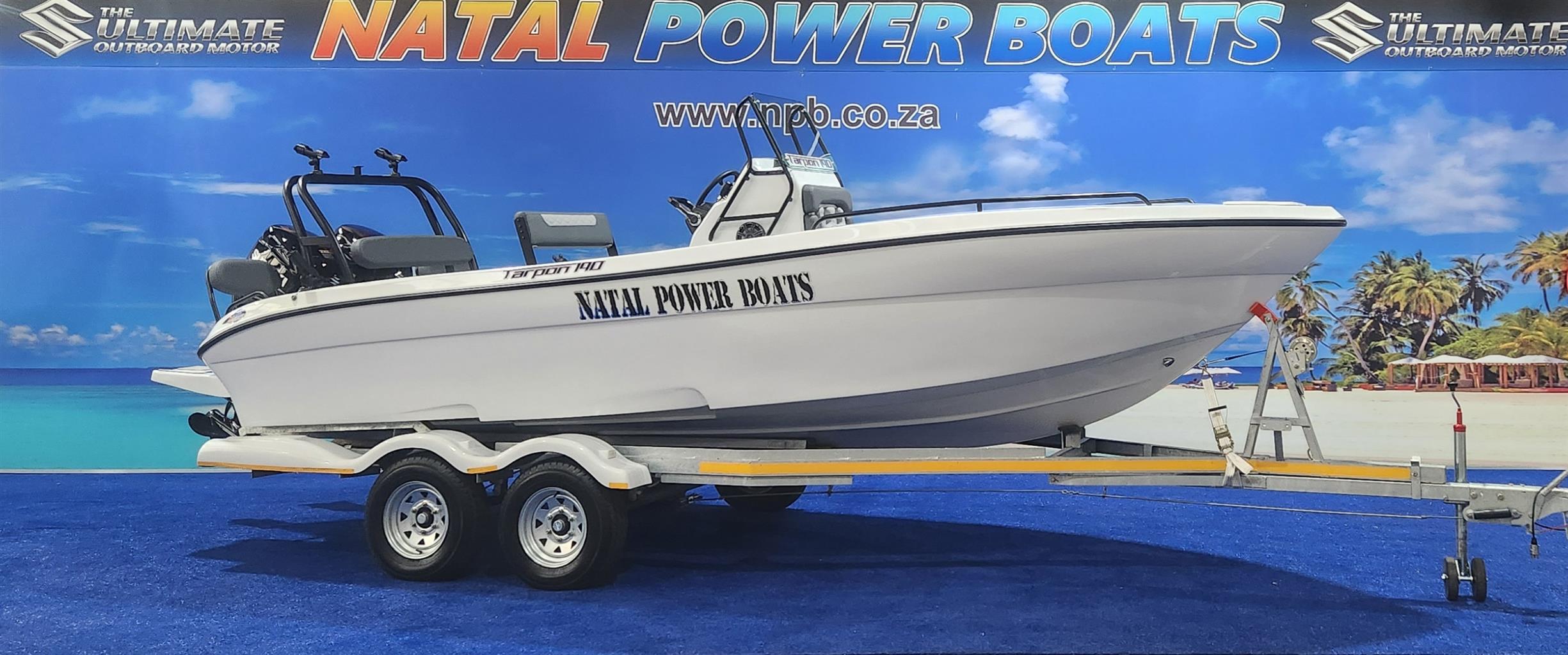 TARPON 190 ON TRAILER 2 X 100 HP SUZUKI 4 STROKES