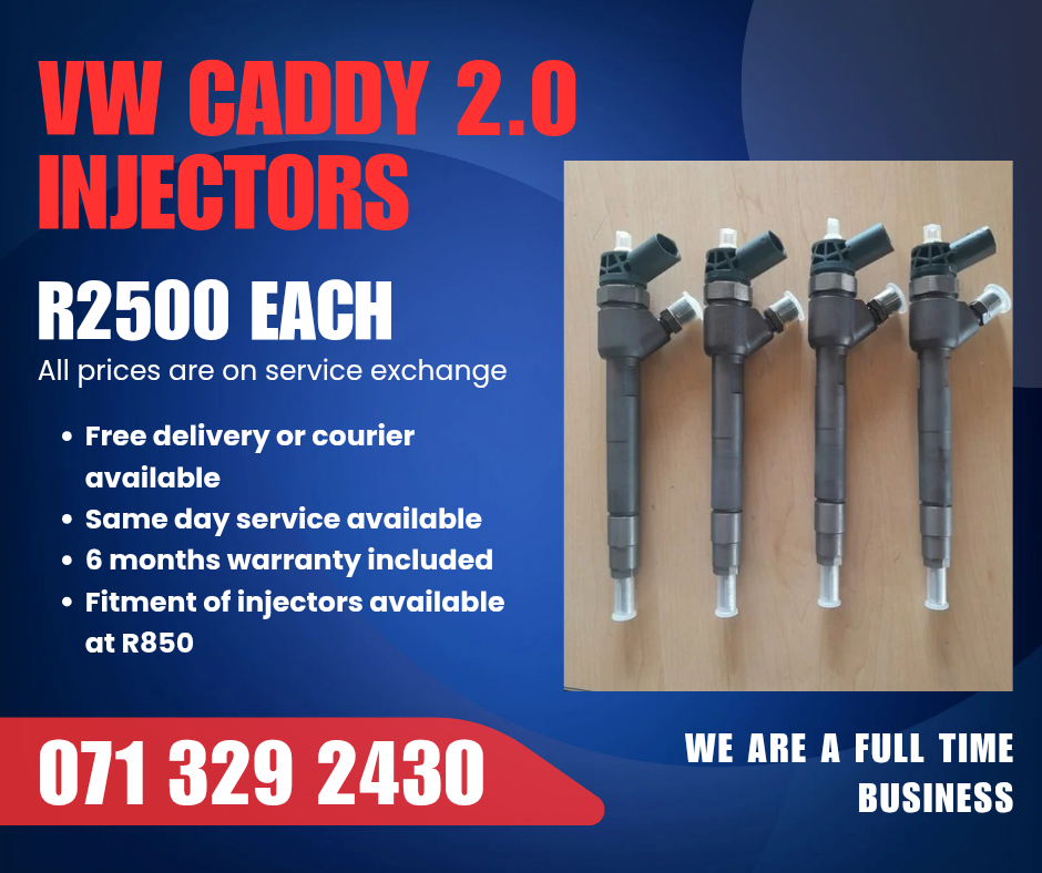 VW CADDY 2.0 INJECTORS FOR SALE WITH WARRANTY INCLUDED - Private Seller VW CADDY 2.0 INJECTORS FOR SALE WITH WARRANTY INCLUDED - Private Seller