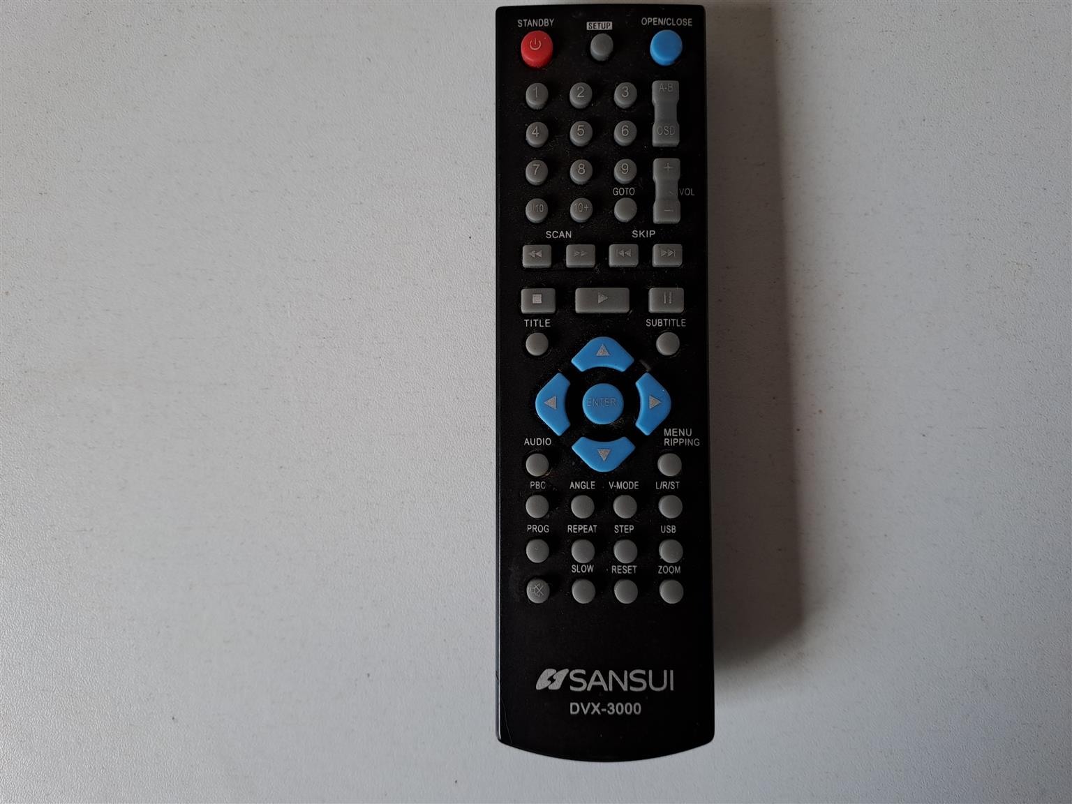 Remote Control SANSUI DVX-3000. In Perfect Working Condition . Remote Control SANSUI DVX-3000. In Perfect Working Condition .