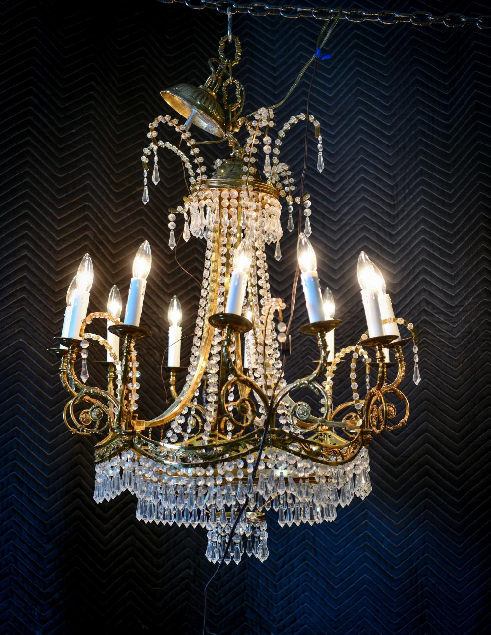 Antique crystal chandeliers