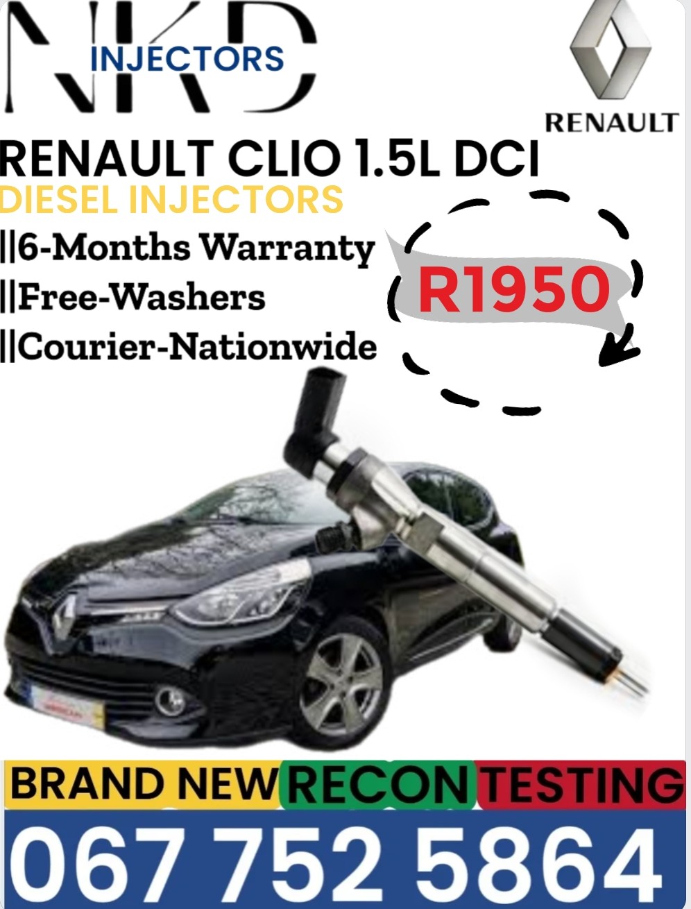 Renault Clio 1.5L Bosch Diesel injectors - Private Seller Renault Clio 1.5L Bosch Diesel injectors - Private Seller