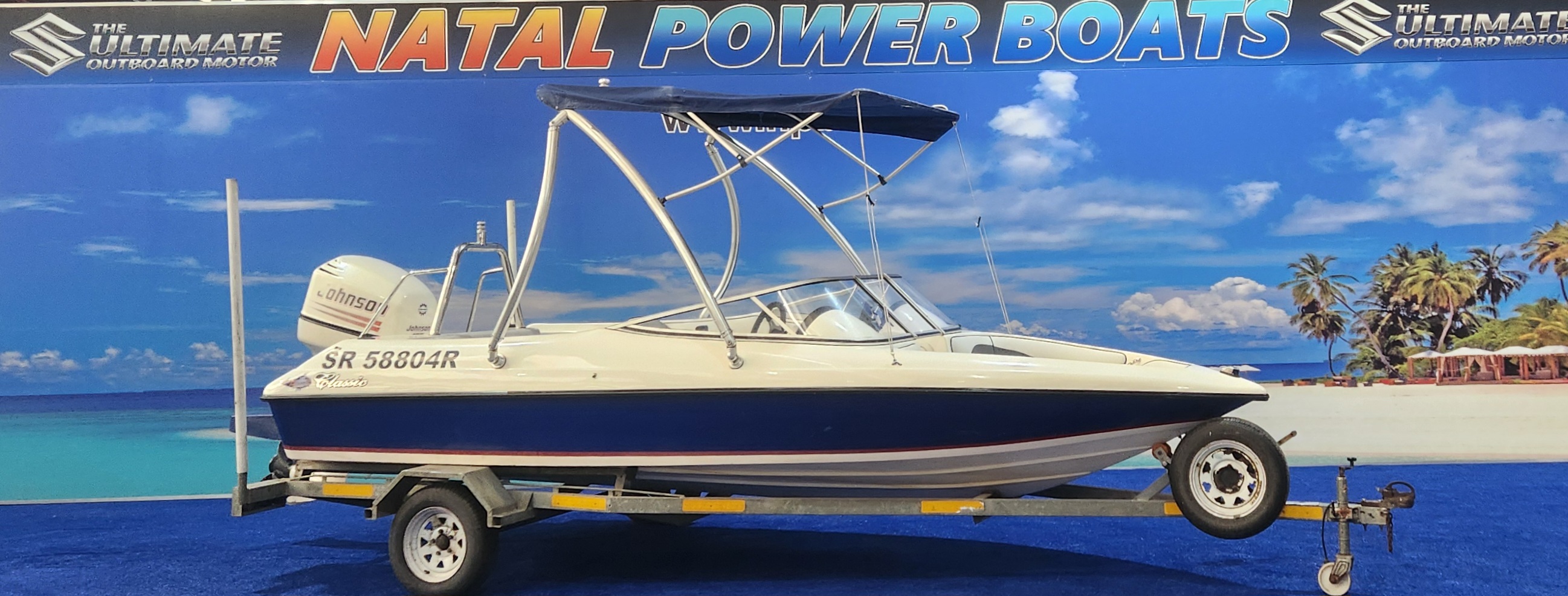 CLASSIC 170 ON TRAILER 135 HP JOHNSON V4