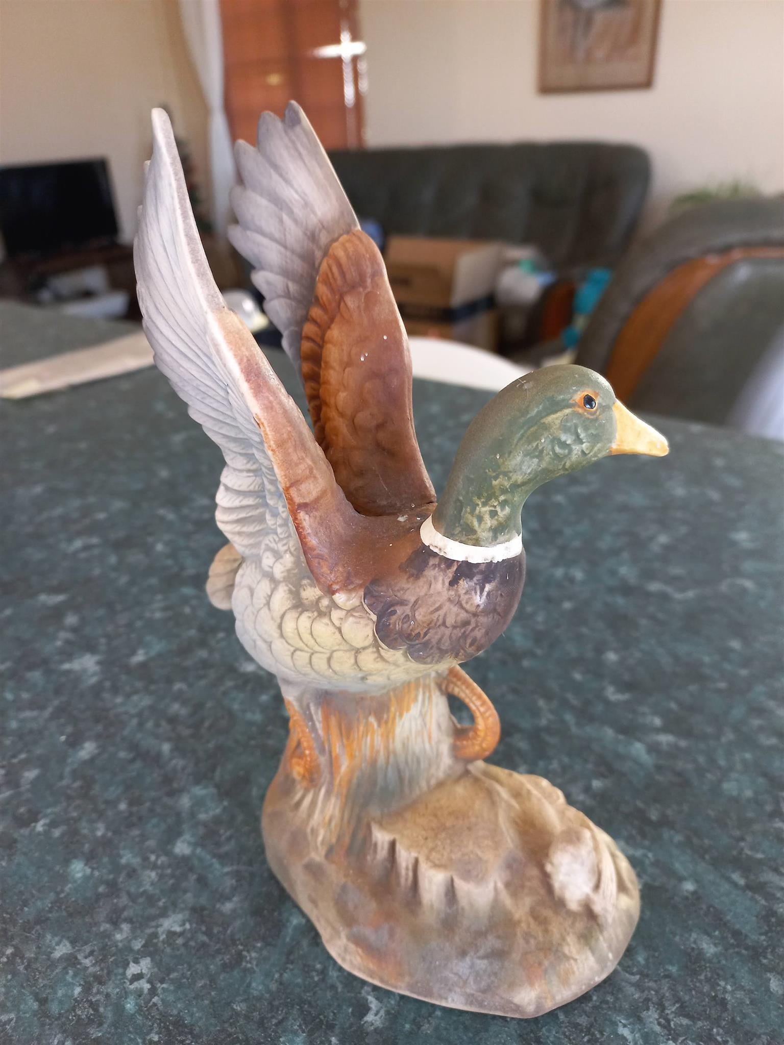 Porcelain Flapping Duck Ornament 